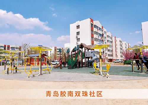 锐强体育为青岛胶南双珠社区打造社区健身广场